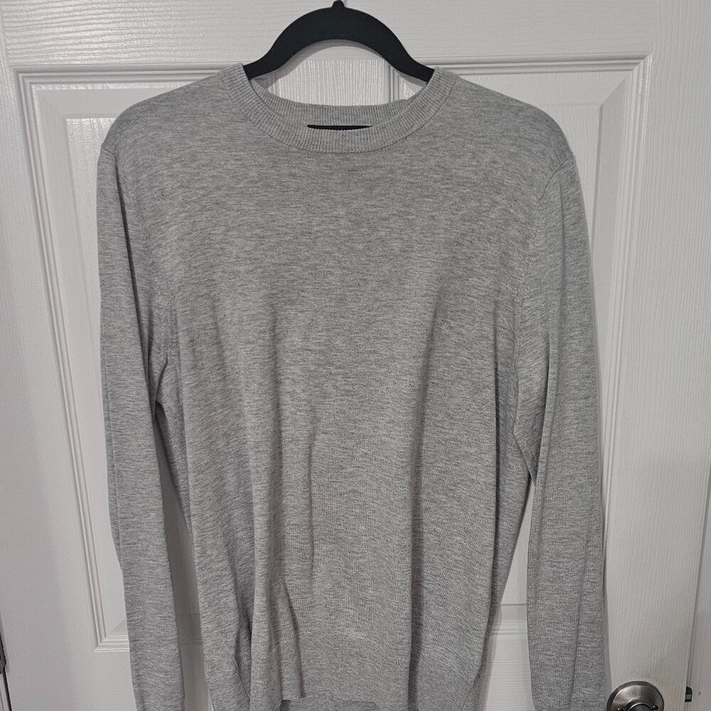 Brooks Brothers Heather Grey Cotton Crewneck Sweater - Men’s XS